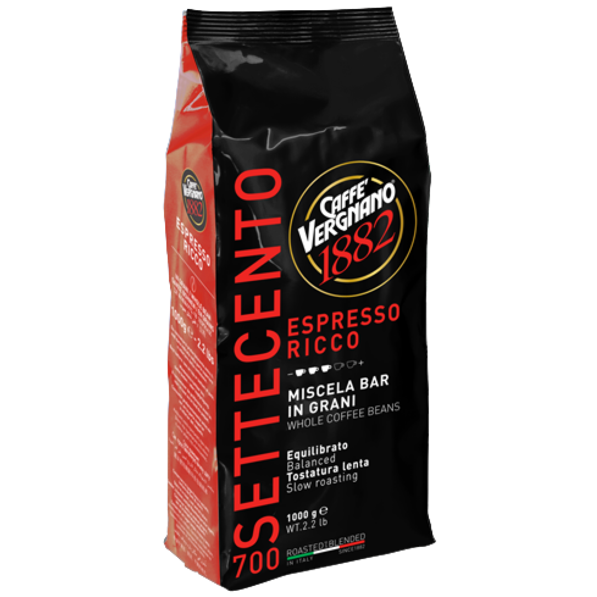 Caffè Vergnano 1882 Espresso Ricco 700 Coffee Beans 1 Kg – Coffee District