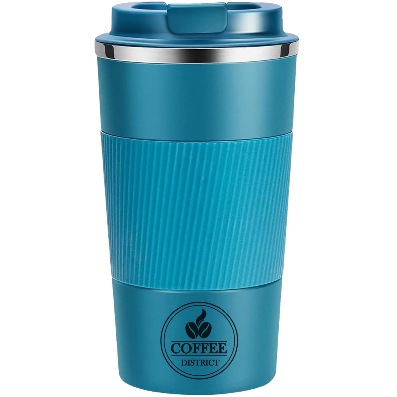 Coffee District Vacuum Insulated Travel Mug - Blue Coffee District Vacuum Insulated Travel Mug