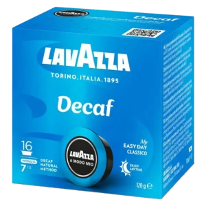 Lavazza A Modo Mio Decaf espresso capsules 16 capsules front package