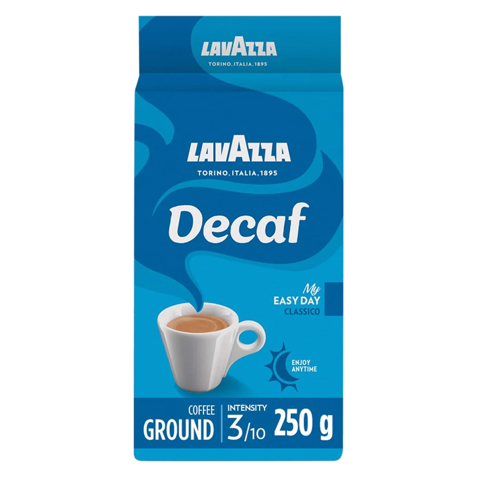 Lavazza Decaf Ground Coffee 250g transparent Lavazza Decaf ground coffee 250g front package
